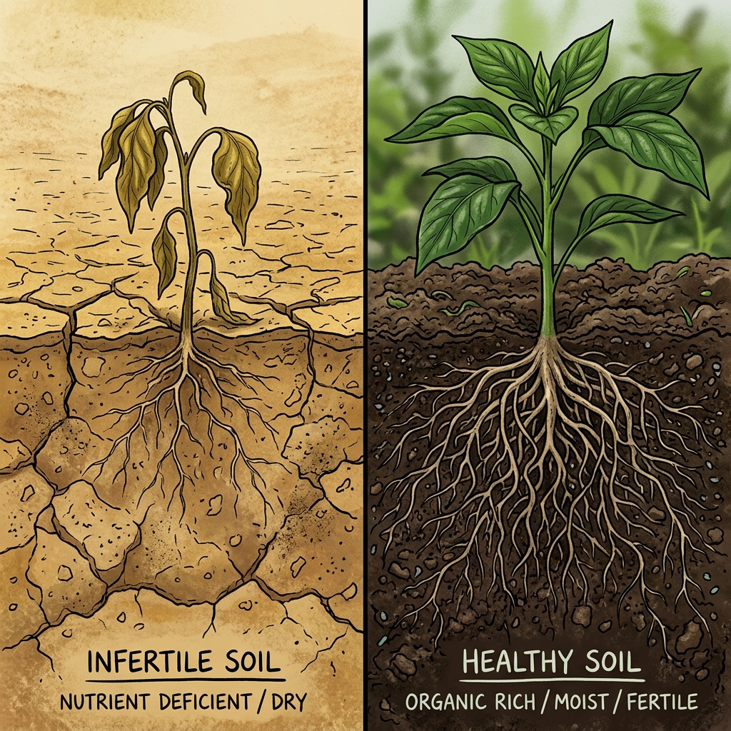 Soil comparison after restoration